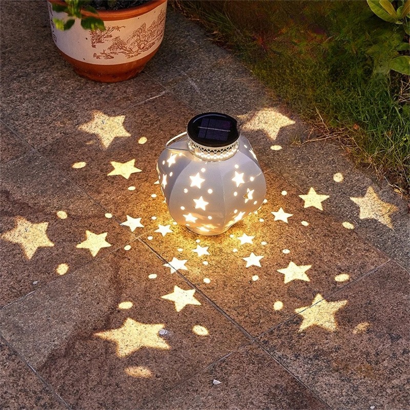 Outdoor Lighting Design - Garden Star Projector Lamp Hanging Solar