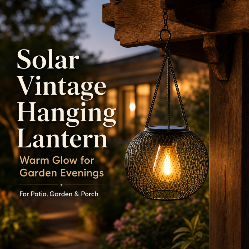 Outdoor Lighting Design - Solar Powered LED Hanging Floor Lamp